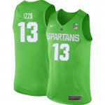 Men Michigan State Spartans NCAA #13 Steven Izzo Green Authentic Nike 2020 Stitched College Basketball Jersey VO32P57BV